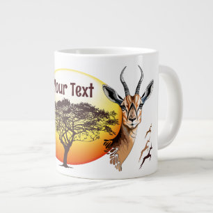 Caneca De Café Grande Gazelle African Antelope Wild Animal