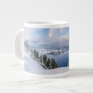 Caneca De Café Grande Gelo e neve Crater Lake Oregon