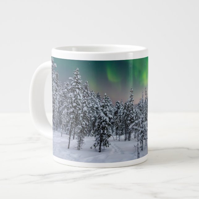 Caneca De Café Grande Gelo e neve | Paisagem de inverno, Finlândia (Frente Esquerda)
