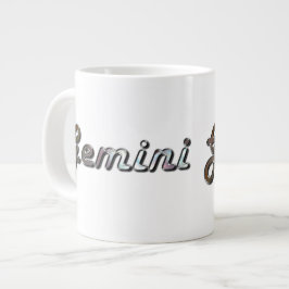Caneca De Café Grande Gemini em Pearl Gemstone