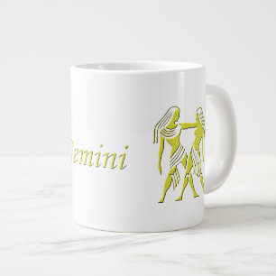Caneca De Café Grande Gemini - Sinal de Estrela de Astrologia dos Gêmeo