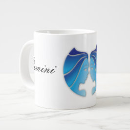 Caneca De Café Grande Gemini Sinal Zodíaco