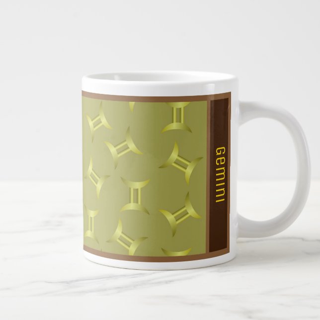 Caneca De Café Grande Gemini Zodiac Specialty Mug (Direita)