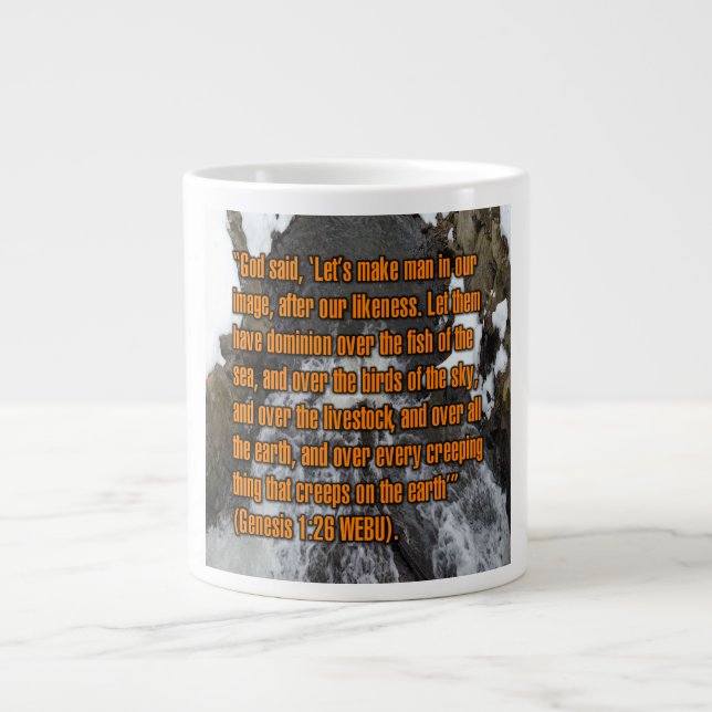 Caneca De Café Grande Genesis 1:26 WEBU Mug (Frente)