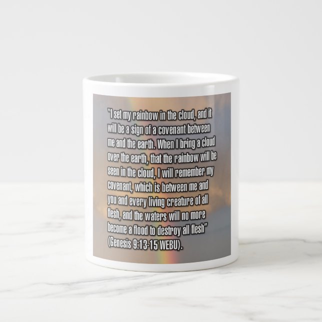 Caneca De Café Grande Gênesis 9:13-15 WEBU Mug (Frente)