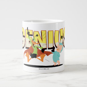 Caneca De Café Grande "Gênio" Duck Dodgers & Eager, cadete espacial jove