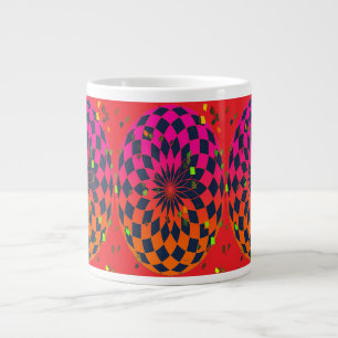 Caneca De Café Grande Geo Elipse Casa Vermelha Presente de Aquecimento d