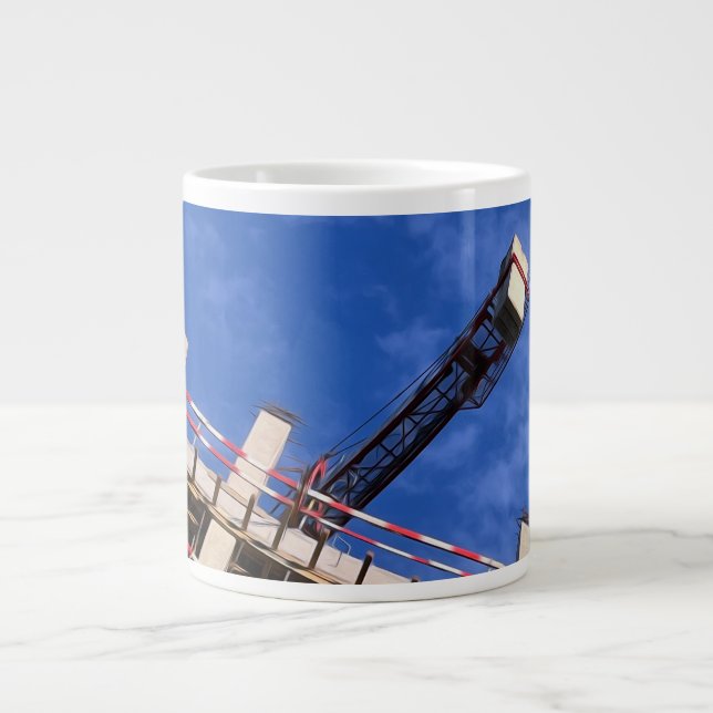 Caneca De Café Grande Geometria no ar (Frente)