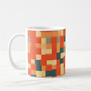 Caneca De Café Grande Geométrico: Padrão de Abstrato sem costura.