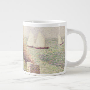 Caneca De Café Grande Georges Pierre Seurat  La Rade de Grandcamp