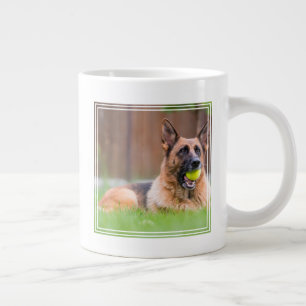 Caneca De Café Grande German shepherd Com Bola De Tênis