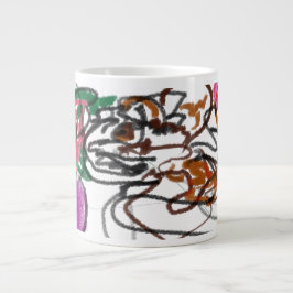 Caneca De Café Grande GERMAN SHEPHERD e ROSAS
