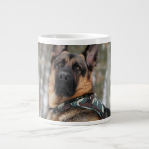 Caneca De Café Grande German shepherd Na Neve