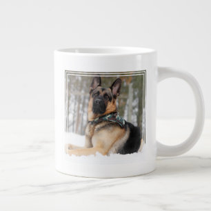 Caneca De Café Grande German shepherd Na Neve