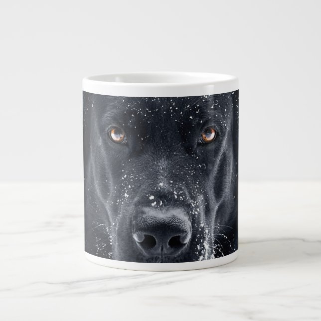 Caneca De Café Grande German shepherd Preto (Frente)