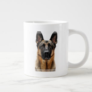 Caneca De Café Grande German shepherd Sentado