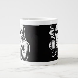 Caneca De Café Grande Ghost Mug Art Design – Spooky Cute Halloween 