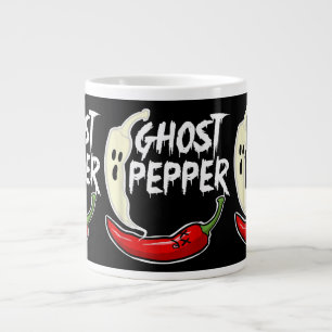 Caneca De Café Grande Ghost Pepper Funny Spicy Hot Halloween Peppe