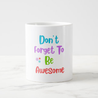 Caneca De Café Grande Giant coffee mug with colorful quote