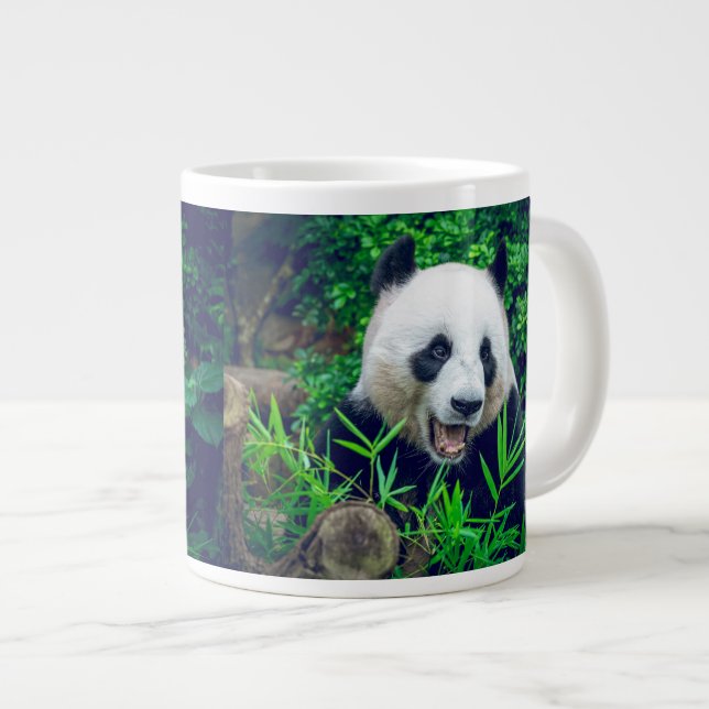 Caneca De Café Grande Giant Panda - Floresta Selva (Frente Esquerda)