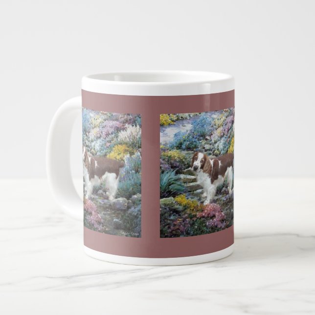 Caneca De Café Grande Gifes de Arte do Welsh Springer Spaniel (Frente Esquerda)