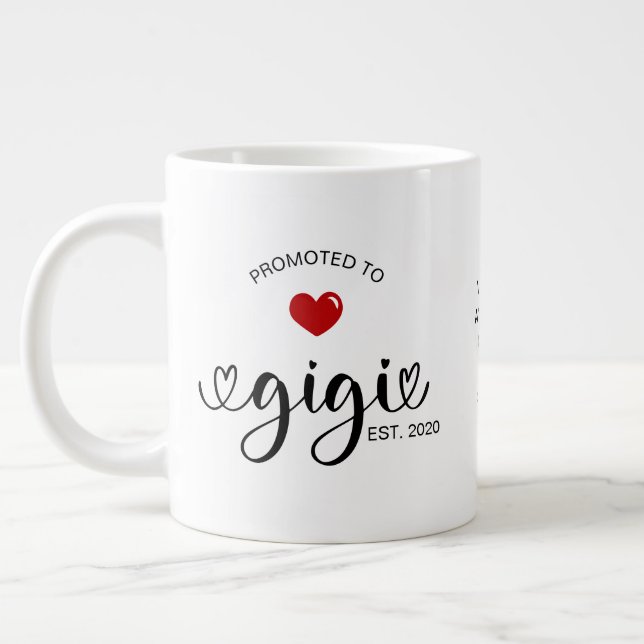Caneca De Café Grande Gigi Established New Grandmother Gift (Esquerda)