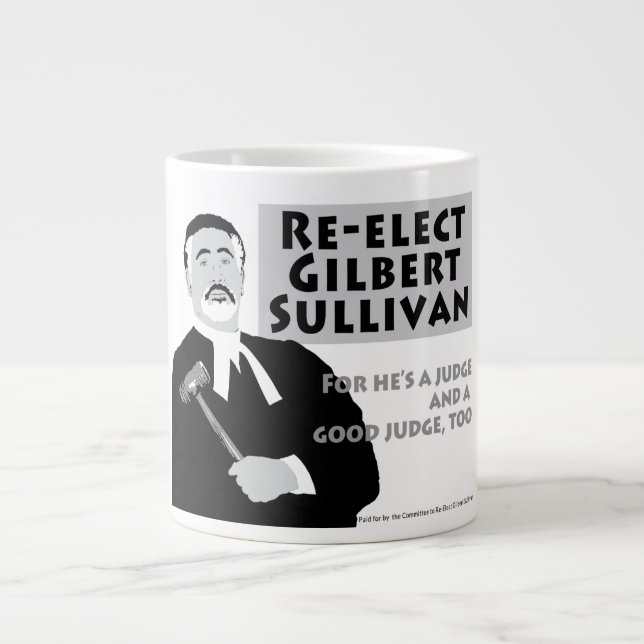 Caneca De Café Grande Gilbert Sullivan Jumbo Mug (Frente)