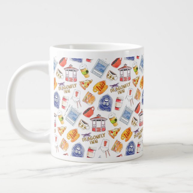 Caneca De Café Grande Gilmore Girls Pattern (Esquerda)