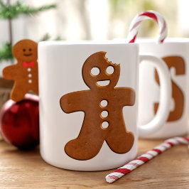 Caneca De Café Grande Gingercake Man Cookie Monograma