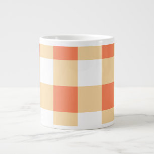 Caneca De Café Grande Gingham Pattern