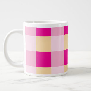 Caneca De Café Grande Gingham Pattern
