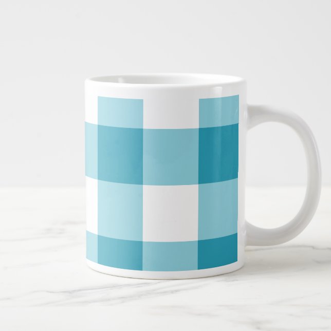 Caneca De Café Grande Gingham Pattern (Direita)