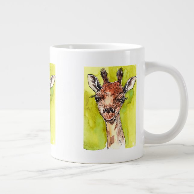 Caneca De Café Grande Girafa (Direita)