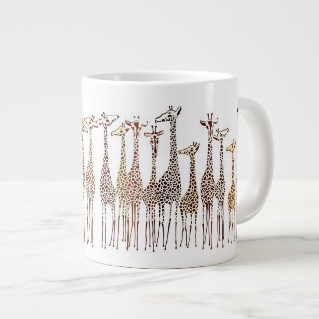 Caneca De Café Grande Girafas (Frente Esquerda)