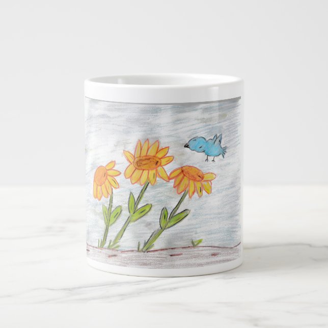 Caneca De Café Grande Girassóis (Frente)