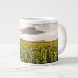 Caneca De Café Grande Girassóis no Sunset