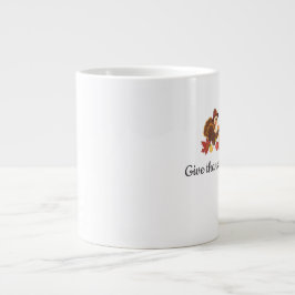 Caneca De Café Grande Give Thanks Eat Pie Repeat Funny Thanksgiving