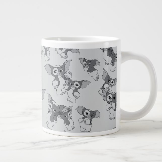 Caneca De Café Grande Gizmo | Padrão preto e branco (Direita)
