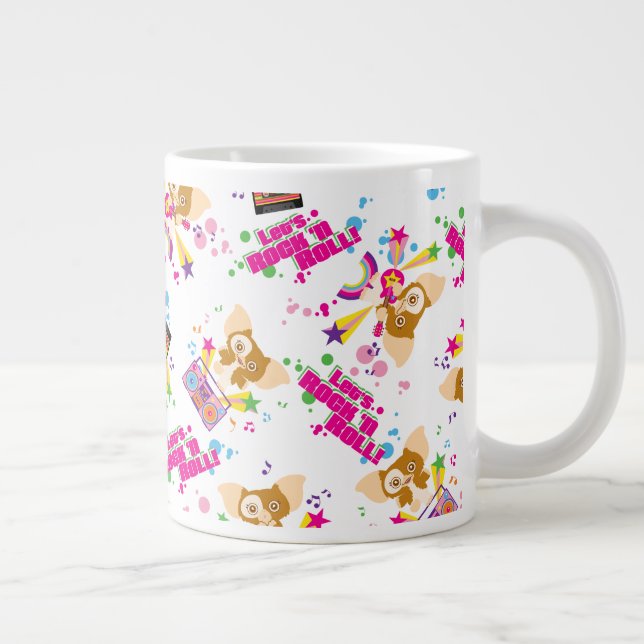 Caneca De Café Grande Gizmo | Vamos Rock 'n Roll Pattern (Direita)
