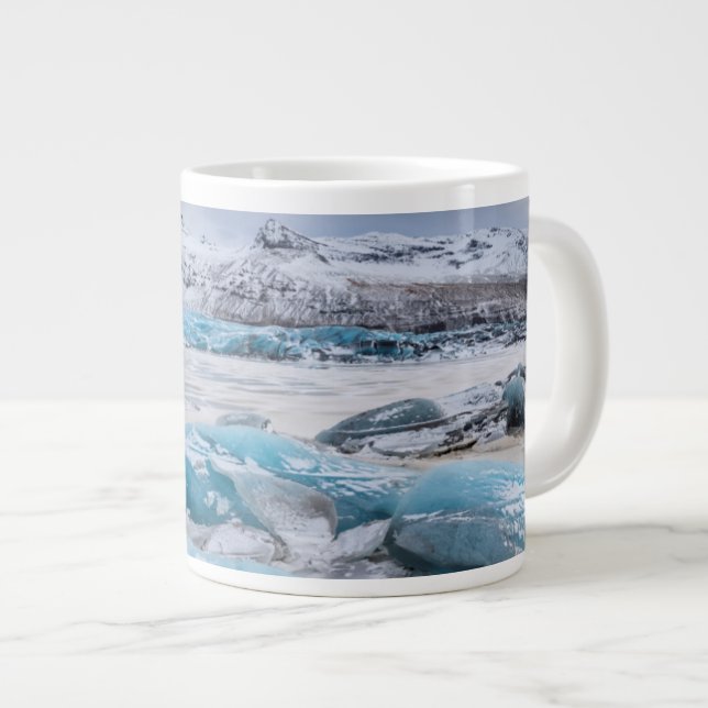 Caneca De Café Grande Glaciar Gelo, Islândia (Frente Esquerda)