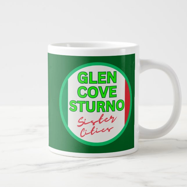 Caneca De Café Grande Glen Cove & Sturno Sister Cities Commemorative Mug (Direita)