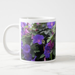 Caneca De Café Grande Glórias de Primavera da manhã em azul