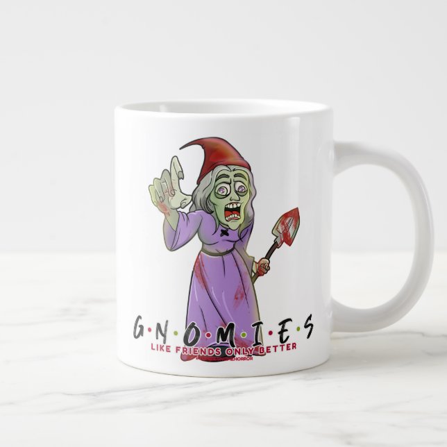 Caneca De Café Grande Gnome Friends Witch Zombie (Direita)