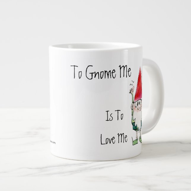Caneca De Café Grande Gnome Me é Amar-Me Cartoon Mug (Frente Esquerda)
