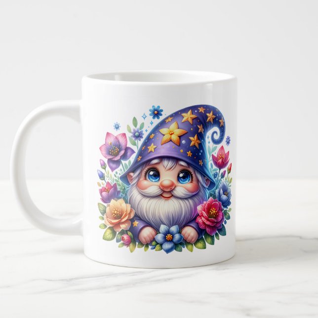Caneca De Café Grande Gnomo Bonito - Jumbo Mug (Esquerda)