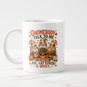 Caneca De Café Grande Gnomos Introvertidos de Folhas de Outono Ação de G