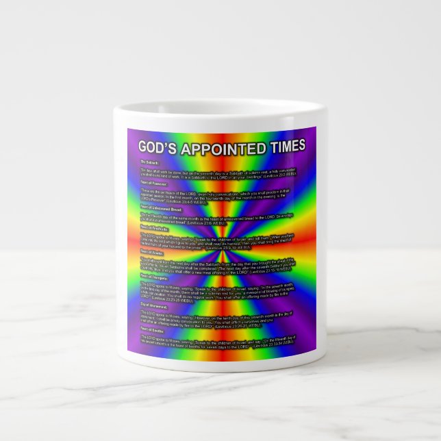Caneca De Café Grande God’s Appointed Times Mug (Frente)