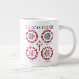 Caneca De Café Grande God Says You Are