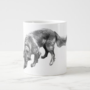 Caneca De Café Grande Golden Retriever com Expressão Divertida