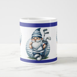 Caneca De Café Grande Golfing Gnomes Giant Coffee Mug